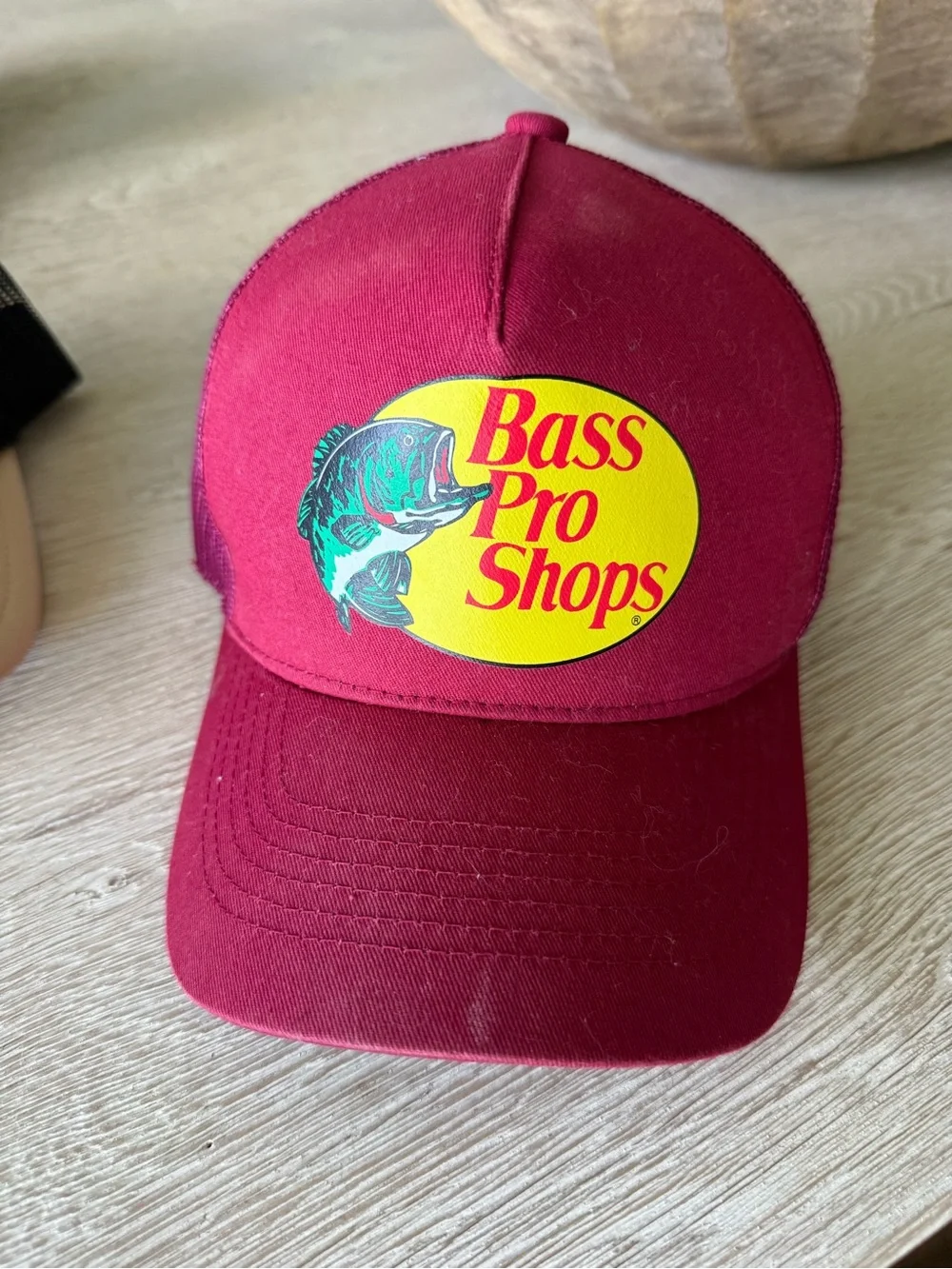 Bass Pro Shops Burgundy Logo Trucker Hat